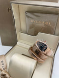 Bvlgari Serpenti Watch 35mm Rose Gold Black Dial