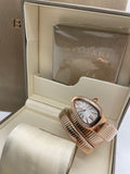 Bvlgari Serpenti Watch 35mm Rose Gold White Dial