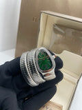 Bvlgari Serpenti Watch 35mm Silver Green Dial