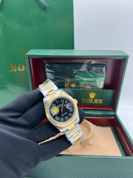 Rolex Datejust Black Roman Numerals Men