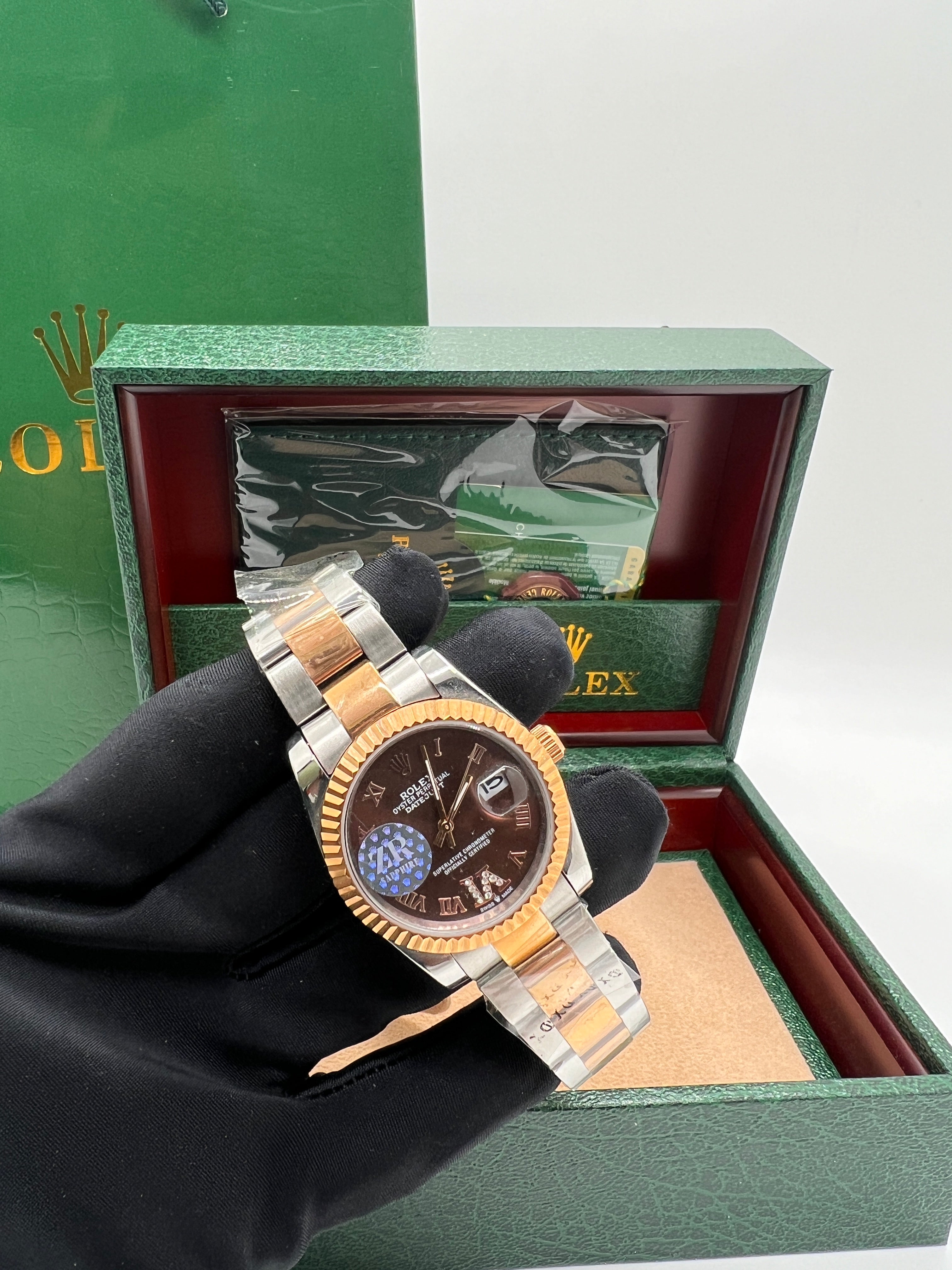Rolex Datejust Bicolor Brown Dial