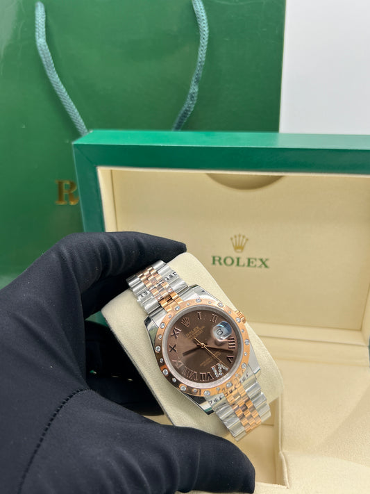 Rolex Datejust-CHOCOLATE DIAMOND ROMAN VI ROMAN DIAL