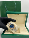 Rolex New Style Datejust Two Tone Blue Index