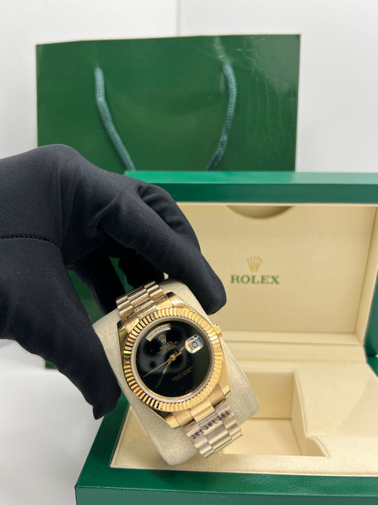 Rolex Day-Date Gold Black Dial 40 mm