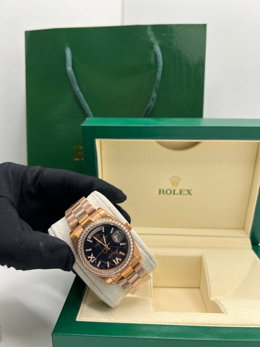 Rolex Day-Date Rose Gold Black Dial 40MM