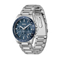 Boss LINK-BRACELET CHRONOGRAPH WATCH WITH BLUE TEXTURED DIAL