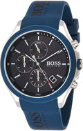 Boss BLUE-PLATED CHRONOGRAPH WATCH WITH BLUE SILICONE STRAP