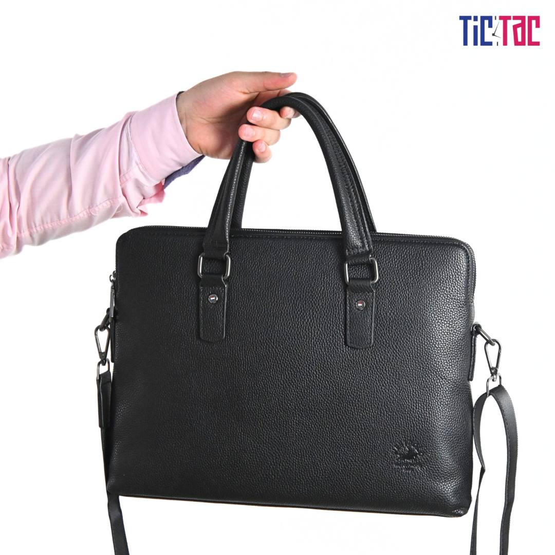 West Polo Genuine Leather Laptop Bag